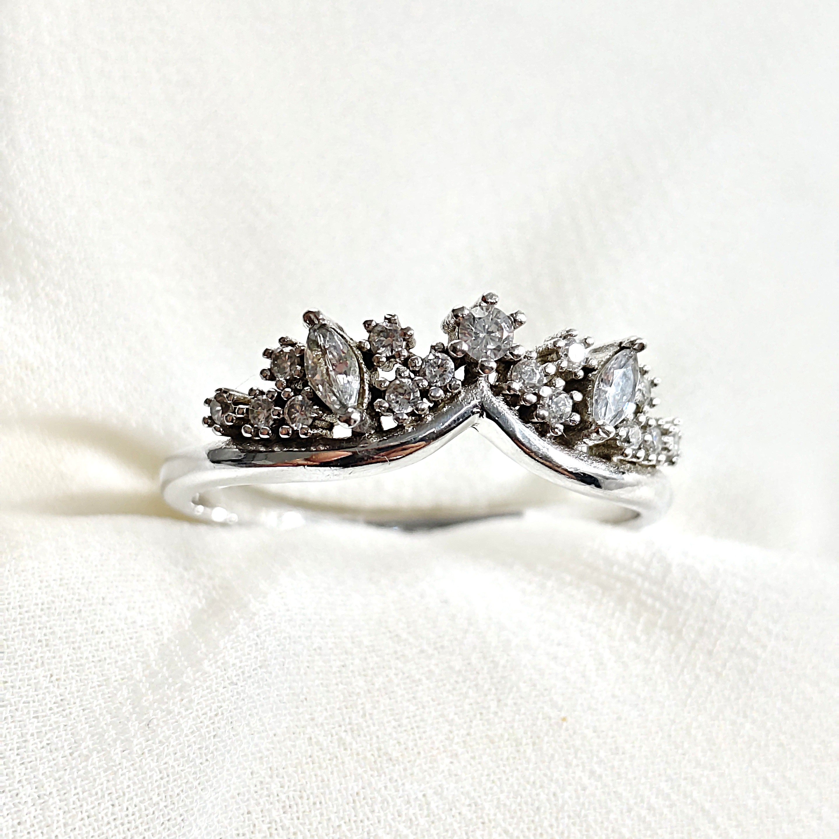 Bague en argent 925 couronne de princesse – Élégance royale Bague en argent 925 couronne de princesse – Élégance royale