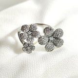 Bague en argent 925 fleurs scintillantes – Élégance florale Bague en argent 925 fleurs scintillantes – Élégance florale