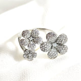 Bague en argent 925 fleurs scintillantes – Élégance florale Bague en argent 925 fleurs scintillantes – Élégance florale