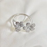 Bague en argent 925 fleurs scintillantes – Élégance florale Bague en argent 925 fleurs scintillantes – Élégance florale