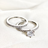 Bague en argent 925 double anneau zircon – Éclat éternel Bague en argent 925 double anneau zircon – Éclat éternel