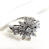 Bague en argent 925 fleur étincelante – Élégance royale Bague en argent 925 fleur étincelante – Élégance royale