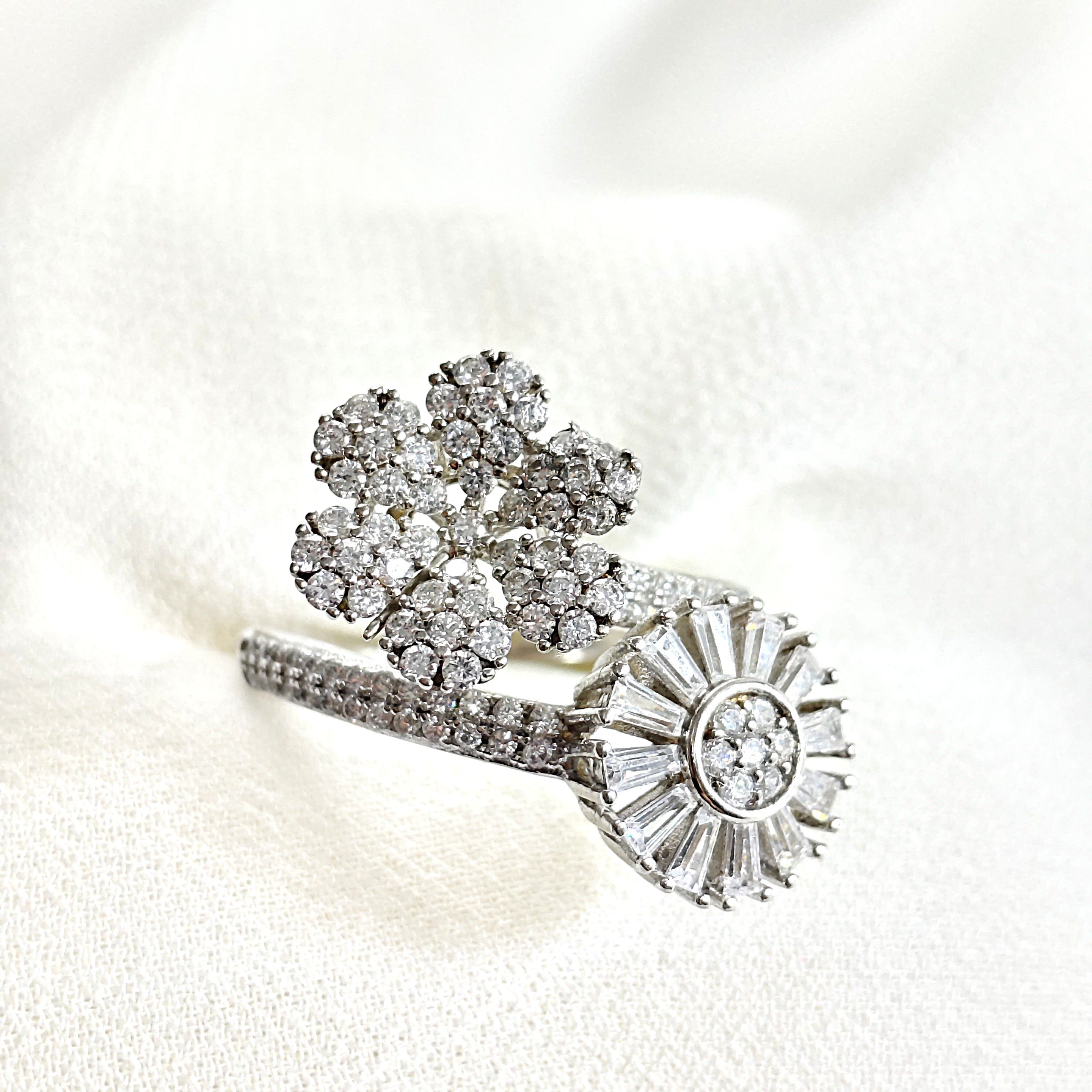 Bague en argent 925 fleurs éclatantes – Élégance florale Bague en argent 925 fleurs éclatantes – Élégance florale