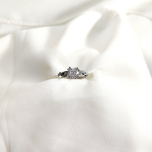 Bague en argent 925 solitaire classique – Éclat Éternel