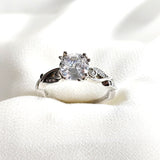 Bague en argent 925 solitaire classique – Éclat Éternel Bague en argent 925 solitaire classique – Éclat Éternel