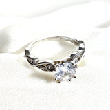 Bague en argent 925 solitaire classique – Éclat Éternel Bague en argent 925 solitaire classique – Éclat Éternel