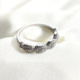 Bague en argent 925 sertie de zircons – Élégance Feuillage Bague en argent 925 sertie de zircons – Élégance Feuillage