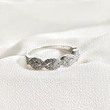 Bague en argent 925 sertie de zircons – Élégance Feuillage Bague en argent 925 sertie de zircons – Élégance Feuillage
