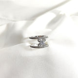 Bague en argent 925 double anneau – Élégance Contemporaine Bague en argent 925 double anneau – Élégance Contemporaine