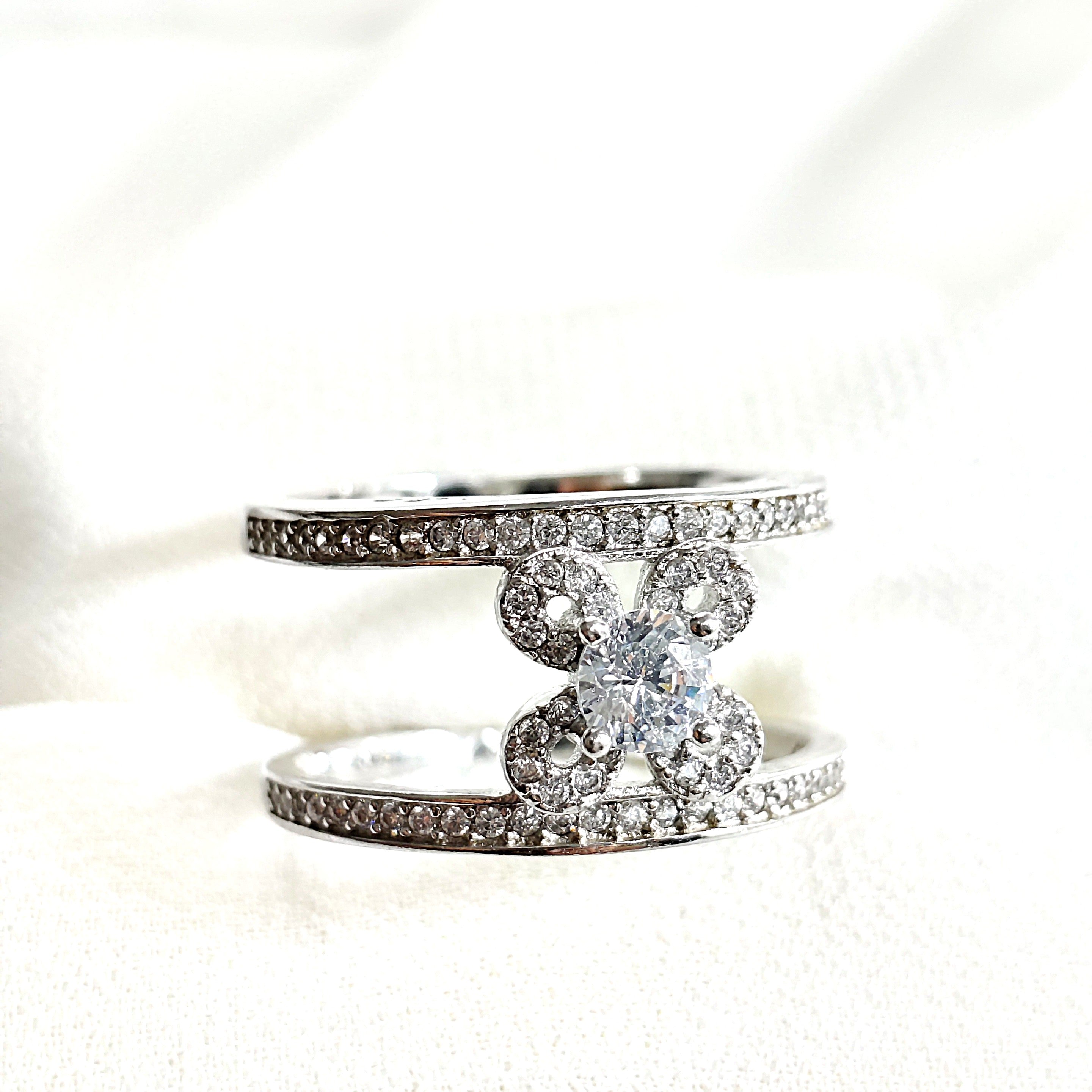 Bague en argent 925 double anneau – Élégance Contemporaine Bague en argent 925 double anneau – Élégance Contemporaine