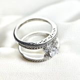 Bague en argent 925 double anneau – Élégance Contemporaine Bague en argent 925 double anneau – Élégance Contemporaine