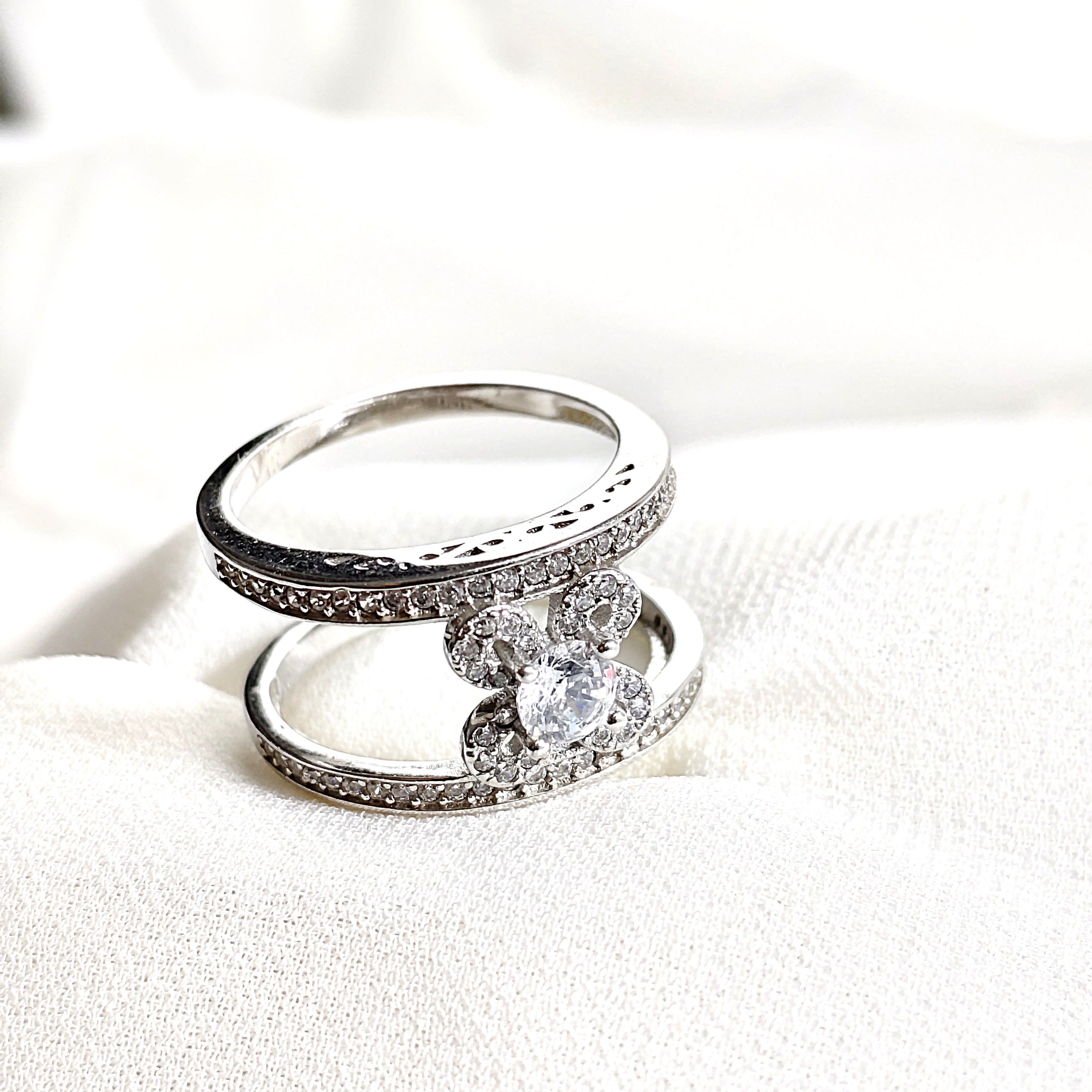 Bague en argent 925 double anneau – Élégance Contemporaine Bague en argent 925 double anneau – Élégance Contemporaine