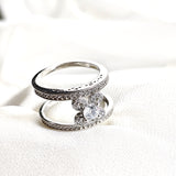 Bague en argent 925 double anneau – Élégance Contemporaine Bague en argent 925 double anneau – Élégance Contemporaine