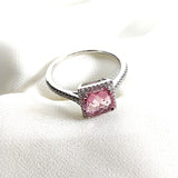 Bague en argent 925 avec pierre rose – Douceur Rosée Bague en argent 925 avec pierre rose – Douceur Rosée