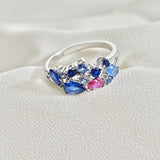 Bague en argent 925 multicolore – Harmonie Céleste Bague en argent 925 multicolore – Harmonie Céleste
