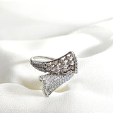 Bague en argent 925 design éventail – Élégance Sculptée Bague en argent 925 design éventail – Élégance Sculptée