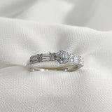 Bague en argent 925 à zircons baguette – Élégance Moderne Bague en argent 925 à zircons baguette – Élégance Moderne