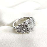 Bague en argent 925 pavée de zircons baguette – Prestige Royal Bague en argent 925 pavée de zircons baguette – Prestige Royal
