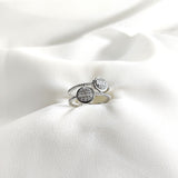Bague en argent 925 “Double Éclat” – Design ouvert serti de zircons Bague en argent 925 “Double Éclat” – Design ouvert serti de zircons