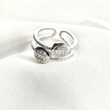 Bague en argent 925 “Double Éclat” – Design ouvert serti de zircons Bague en argent 925 “Double Éclat” – Design ouvert serti de zircons