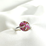 Bague en argent 925 “Galaxie Rose” – Pavée de zircons multicolores Bague en argent 925 “Galaxie Rose” – Pavée de zircons multicolores