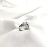 Bague en argent 925 “Royale Éternité” – Duo serti d’un zircon carré étincelant Bague en argent 925 “Royale Éternité” – Duo serti d’un zircon carré étincelant