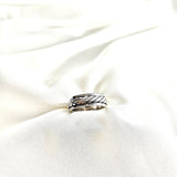 Bague homme  en argent 925 tressée effet corde Bague homme  en argent 925 tressée effet corde
