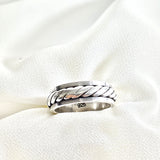 Bague homme  en argent 925 tressée effet corde Bague homme  en argent 925 tressée effet corde