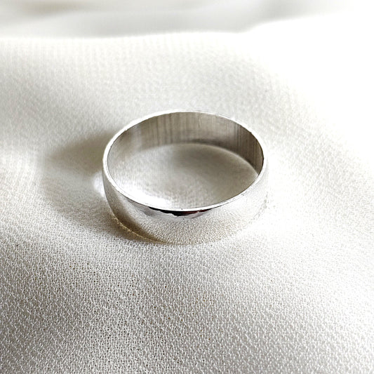 Bague homme  en argent 925 simple et élégante – Finition brillante