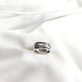 Bague homme  en argent 925 motif torsadé poli Bague homme  en argent 925 motif torsadé poli