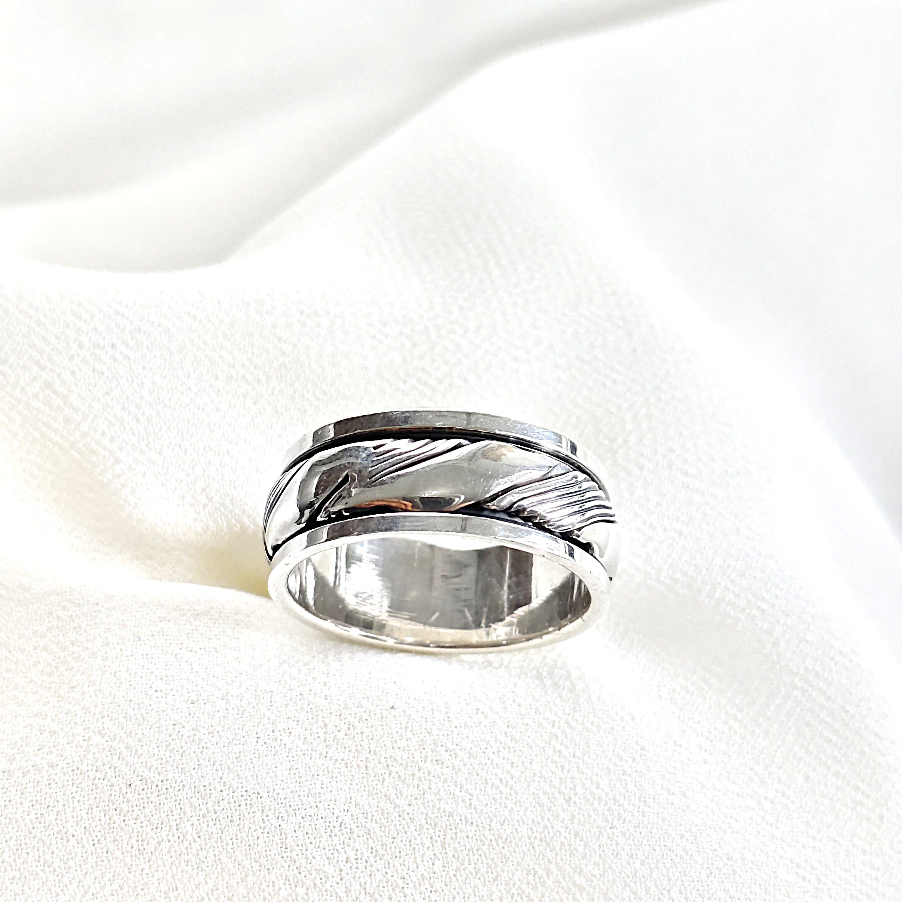 Bague homme  en argent 925 motif torsadé poli Bague homme  en argent 925 motif torsadé poli