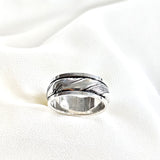 Bague homme  en argent 925 motif torsadé poli Bague homme  en argent 925 motif torsadé poli