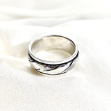 Bague homme  en argent 925 motif torsadé poli Bague homme  en argent 925 motif torsadé poli