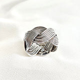 Bague en argent tressée style bohème chic Bague en argent tressée style bohème chic