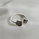 Bague en argent 925 “Duo de Cœurs” – Design ouvert serti de zircons scintillants Bague en argent 925 “Duo de Cœurs” – Design ouvert serti de zircons scintillants
