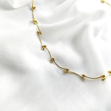 Chaîne perles ondulées en plaqué or – Garantie 10 ans Chaîne perles ondulées en plaqué or – Garantie 10 ans