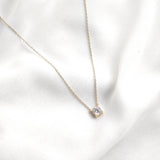 Chaîne solitaire zircon en plaqué or – Garantie 10 ans Chaîne solitaire zircon en plaqué or – Garantie 10 ans