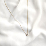 Chaîne solitaire zircon en plaqué or – Garantie 10 ans Chaîne solitaire zircon en plaqué or – Garantie 10 ans