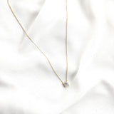 Chaîne solitaire zircon en plaqué or – Garantie 10 ans Chaîne solitaire zircon en plaqué or – Garantie 10 ans