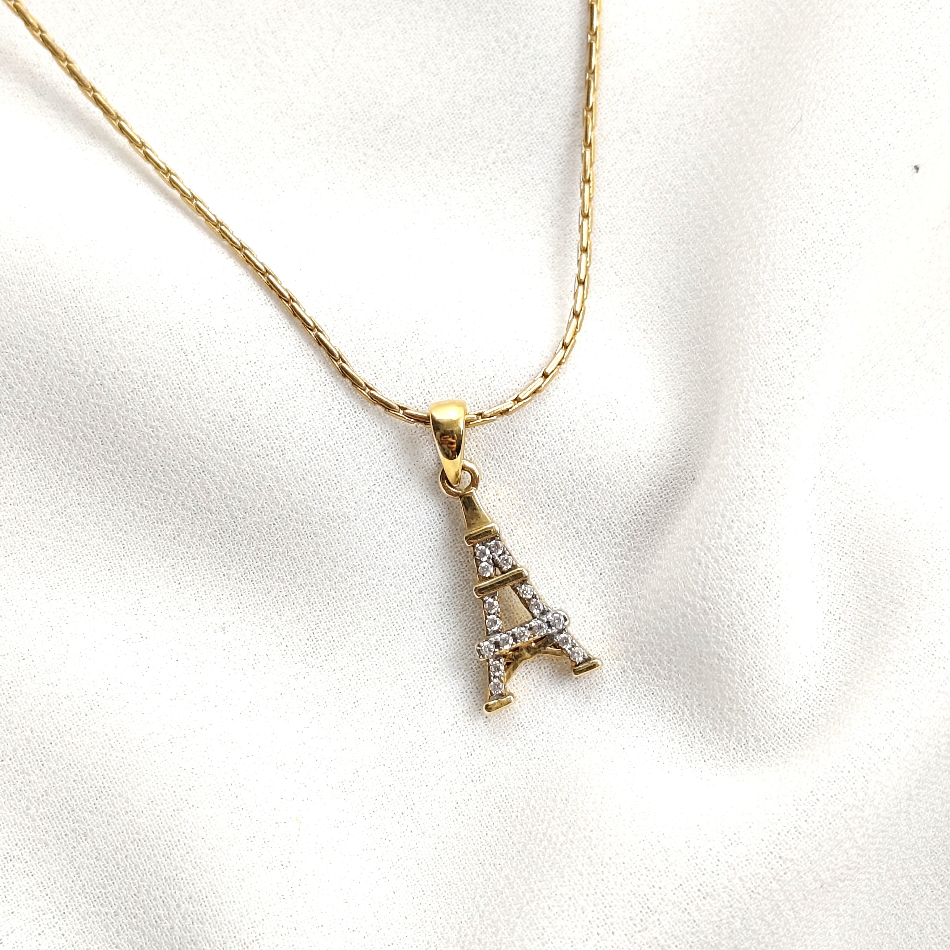 Chaîne lettre A en plaqué or – Garantie 10 ans Chaîne lettre A en plaqué or – Garantie 10 ans