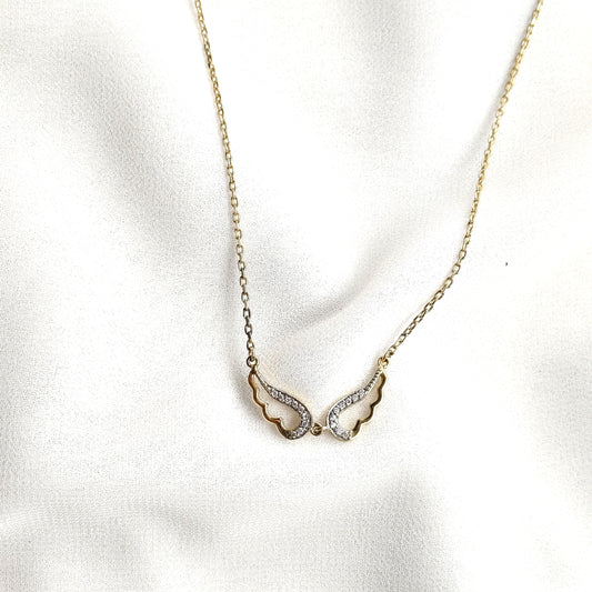 Chaîne ailes d’ange en plaqué or – Garantie 10 ans