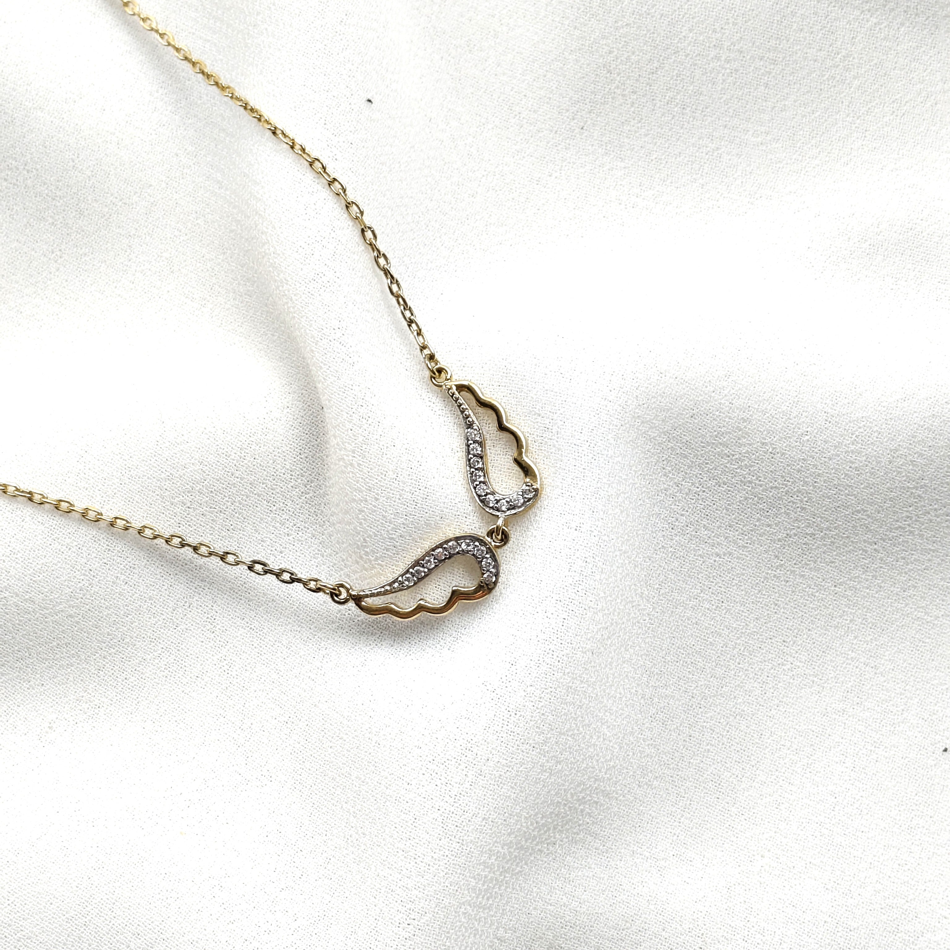 Chaîne ailes d’ange en plaqué or – Garantie 10 ans Chaîne ailes d’ange en plaqué or – Garantie 10 ans