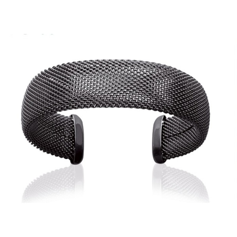 Bracelet Manchette en Ruthénium – Largeur 18 mm – Acier Inoxydable Bracelet Manchette en Ruthénium – Largeur 18 mm – Acier Inoxydable