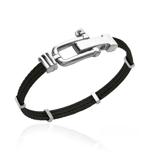 Bracelet jonc rigide en acier Inoxydable homme
