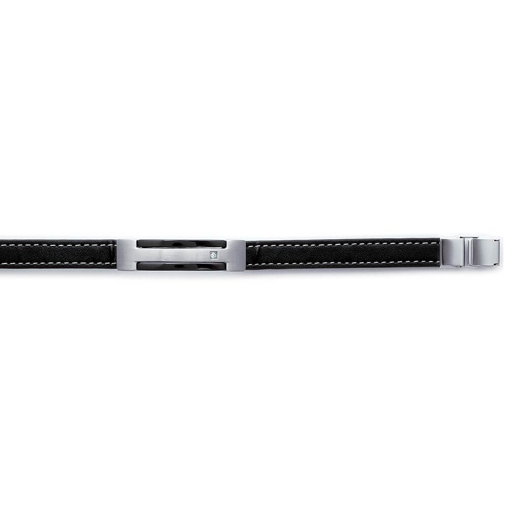 Bracelet pour homme cuir et acier Inoxydable Bracelet pour homme cuir et acier Inoxydable