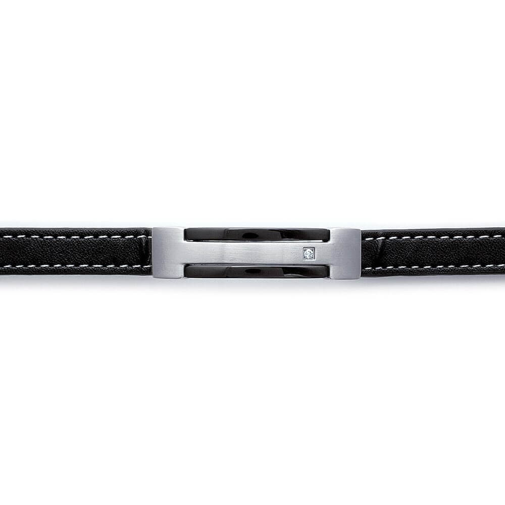 Bracelet pour homme cuir et acier Inoxydable Bracelet pour homme cuir et acier Inoxydable