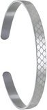 Bracelet Acier Demi Jonc Plat et Ecailles Bracelet Acier Demi Jonc Plat et Ecailles