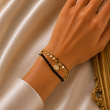 Bracelet Smile Chic Noir & Doré