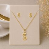 Parure Dollar Luxe en Acier Inoxydable 316L Doré