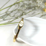 Bracelet Jonc Doré Élégance – Détail Émaillé Noir